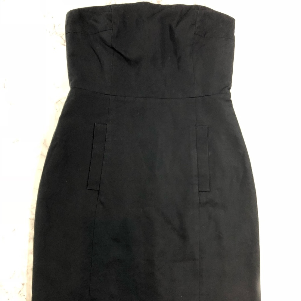 J crew black strapless dress size 6
